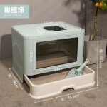 Vert - bac � liti�re pliable pour chat enti�rement ferm� d�odorant toilettes pour animaux de compagnie ...