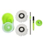 Vert - balai magique 360 balai seau essoreur avec 2 ttes microfibres