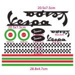 Vert noir - autocollant réfléchissant en vinyle pour casque de moto kit de logo corporel pour vespa lx150 ... Vert noir - autocollant réfléchissant en vinyle pour casque de moto kit de logo corporel pour vespa lx150 ...