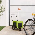 Vert remorque de v�lo - chariot de v�lo - pour animaux de compagnie - vert et noir a1463