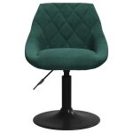 Vert tabouret de bar - solomon - 1 place - chaise cuisine / bar - vert fonc� velours tt176