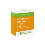 Marque verte compresses st�riles en non tiss� 10cm x 10cm 25 x 2 compresses