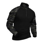 Veste de combat tactique - xkttac - camouflage flecktarn - taille s - 4 poches