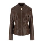 Veste en cuir femme guess claudine biker