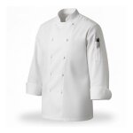 Veste de cuisine mixte blanc manche longue tenue de cuisinier professionnelle taille - 12a