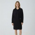 Veste mi longue col rond avec poches castellane femme les tropeziennes par m. belarbi