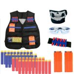 Gilet tactique nerf n - strike elite pour enfants avec masques + lunettes + 30 flchettes ? cadeau garon ...
