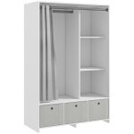 Homcom - penderie - panneaux de particules - 105x48x160cm - blanc Homcom - penderie - panneaux de particules - 105x48x160cm - blanc