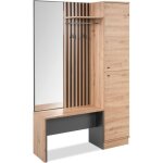 Vestiaire avec miroir - medan 42b - anthracite / chêne artisan - 122 x 190 x 37 cm Vestiaire avec miroir - medan 42b - anthracite / chêne artisan - 122 x 190 x 37 cm
