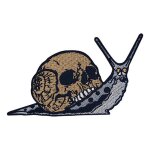 V�tement patch brod� de escargot cr�ne marron broderie badege pour jeans chaussures sacs