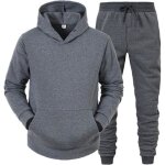 V�tements de sport dhiver - surv�tement pour homme en coton - pull � capuche et pantalon de jogging avec ...