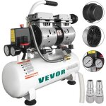Vevor compresseur dair sans huile ultra silencieux de rservoir de 9l[13318]
