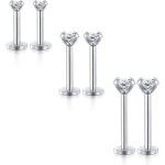 Vfun 16g 2 - 4mm diamond cz piercing oreille tragus helix acier chirurgical femme homme piercing l�vre ...