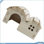 Vgeby maison de cachette de hamster en bois vgeby animalerie jouet nid de couchage � double dessus s ...