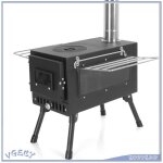 Vgeby r�facteur en bois ext�rieur po�le de tente de camping po�le � bois portable avec 5 tuyaux pour ...