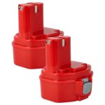 Vhbw 2x batterie compatible avec makita 6281dwpe, 6281d, 6280dwae, 6333d, 6280dwale, 6280d, 6271dwae ...