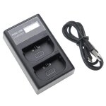 Vhbw chargeur usb double compatible avec canon lp - e6, lp - e6nh, lc - e6e caméra action - cam + câble ... Vhbw chargeur usb double compatible avec canon lp - e6, lp - e6nh, lc - e6e caméra action - cam + câble ...