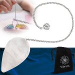 Vibratis ? pendule divinatoire cristal de roche ? quartz blanc pierre Émettrice et amplificatrice Vibratis ? pendule divinatoire cristal de roche ? quartz blanc pierre Émettrice et amplificatrice