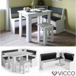 Groupe de banquettes dangle roman 150x120cm avec table blanc vicco
