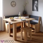 Groupe de banquettes dangle roman 150x120cm avec table ch�ne de force dor� vicco