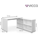 Vicco bureau dangle flexplus blanc 137 x 60 cm