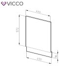 Fa�ade r - line 45cm sans pt anthracite haute brillance blanc vicco