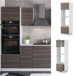 Armoire micro - ondes r - line 60cm gris noble blanc vicco