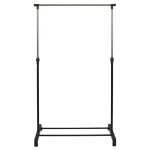 Vicky - portant simple r�glable � roulettes noir et chrome