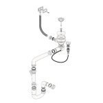 Vidage automatique 1 bac cuipd093 pour �vier inox - siphon gain de place