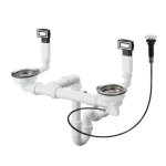 Vidage automatique pour évier 2 bacs hansgrohe d15 - 11 inox Vidage automatique pour évier 2 bacs hansgrohe d15 - 11 inox