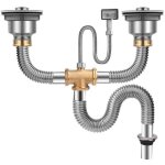 Vidage �vier inox double cuve - virex� - tuyau de raccordement 80 mm - �tanch�it� renforc�e - installation ...