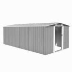 Vidaxl abri de jardin 257x489x181 cm métal gris 143349 Vidaxl abri de jardin 257x489x181 cm métal gris 143349