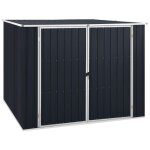Vidaxl abri de jardin anthracite 195x198x159 cm acier galvanis 46255