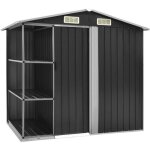 Vidaxl abri de jardin avec tagre anthracite 205x130x183 cm fer