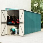 Vidaxl abri de jardin mural vert 118 x 382 x 178 cm acier galvanis