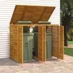 Vidaxl abri  poubelle double 140x89x117 cm bois massif d'acacia 3155239