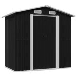 Vidaxl abri de stockage pour jardin anthracite acier 204x132x186 cm 47028 Vidaxl abri de stockage pour jardin anthracite acier 204x132x186 cm 47028