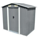 Vidaxl abri de stockage pour jardin métal gris 204 x 132 x 186 cm 42983 Vidaxl abri de stockage pour jardin métal gris 204 x 132 x 186 cm 42983