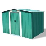 Vidaxl abri de stockage pour jardin métal vert 257 x 205 x 178 cm Vidaxl abri de stockage pour jardin métal vert 257 x 205 x 178 cm