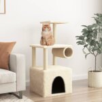 Vidaxl arbre  chat avec griffoirs en sisal crme 109, 5 cm 172058