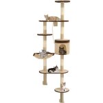Vidaxl arbre  chat en sisal montage mural 194 cm beige et marron