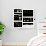 Vidaxl armoire  bijoux avec miroir et clairage led mural blanc 353229
