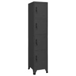 Vidaxl armoire  casiers anthracite 38x45x180 cm acier 339787