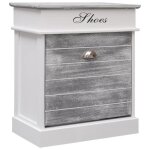 Vidaxl armoire  chaussures gris 50 x 28 x 58 cm bois de paulownia
