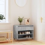 Vidaxl armoire  chaussures gris bton 70x36x60 cm bois d'ingnierie 831432