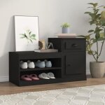 Vidaxl armoire  chaussures noir 100x42x60 cm bois d'ingnierie 816417