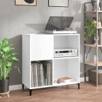 Vidaxl armoire  disques blanc 84, 5x38x89 cm bois d'ingnierie 831997