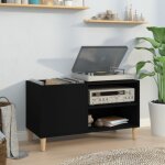 Vidaxl armoire  disques, meuble de classement avec pieds, armoire de rangement, organisateur de maison ...