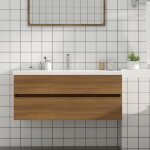 Vidaxl armoire de lavabo chne marron 100x38, 5x45 cm bois d'ingnierie 815659