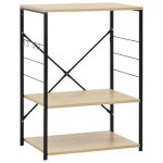 Vidaxl armoire  micro - ondes noir et chne 60x39, 6x79, 5 cm agglomr